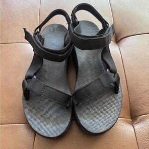 Black Platform Teva sandals